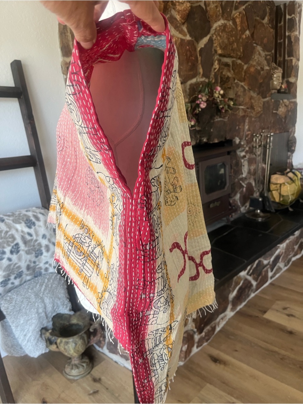 🌞✨ She’s 1 Oak OOAK Kantha Reversible Short Top ✨🌞 - Picture 4 of 10